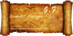 Gombó Fatima névjegykártya